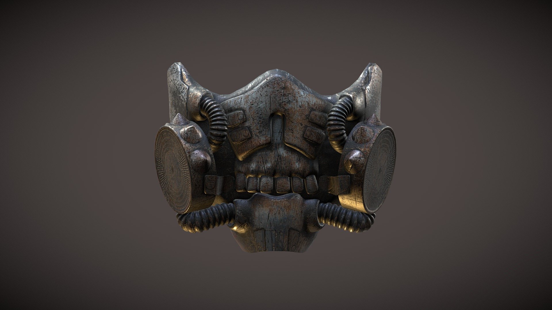 Dystopian Post Apocalyptic Doomsday Metal Mask 3d model