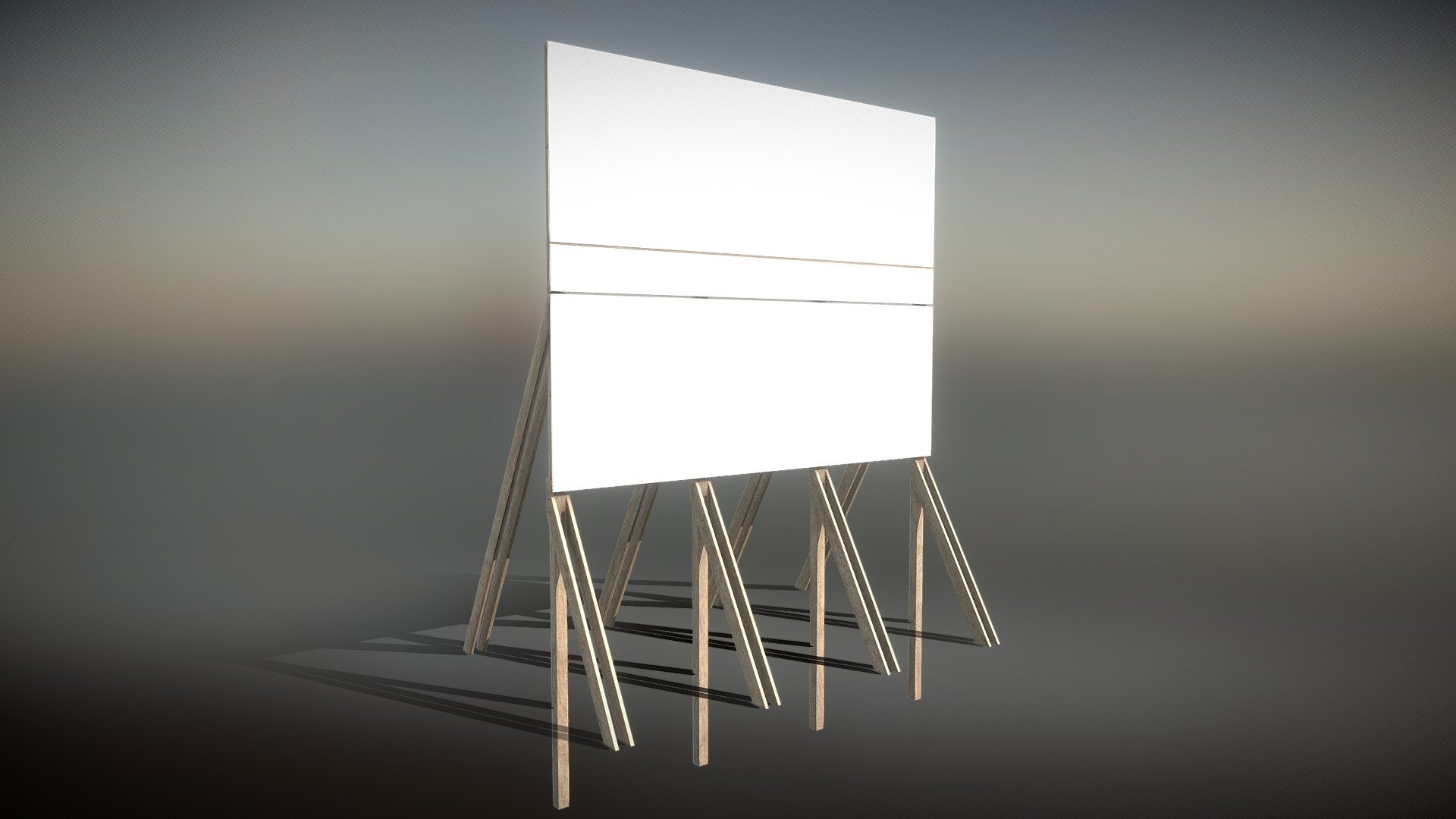 Construction Site Information Board 2 3d model