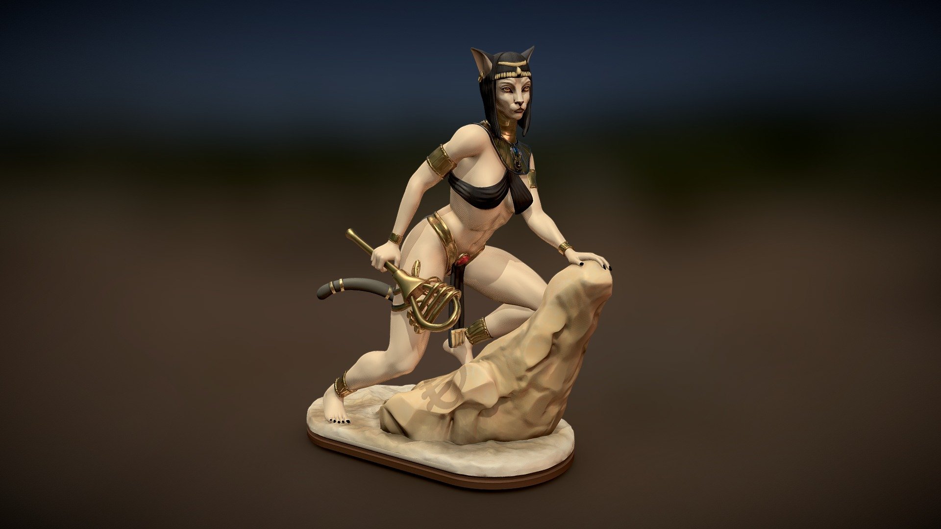 Bastet Goddess Egyptian 3d model