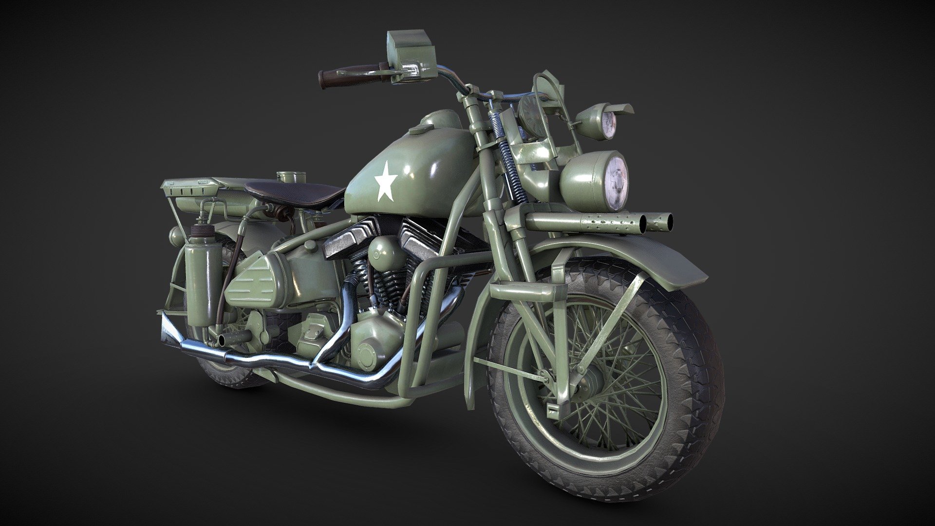 Captain America Bike 3d model