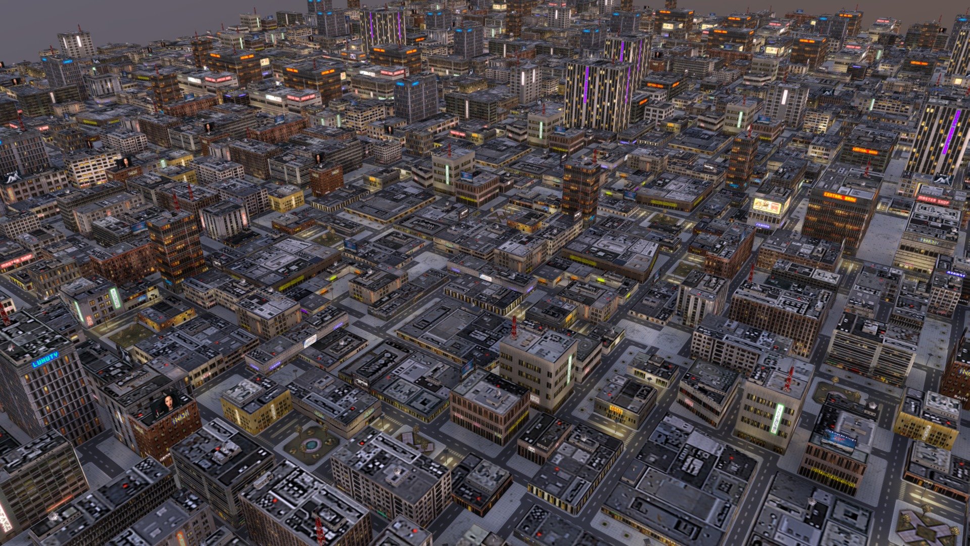 Modular City Ultra Low Poly Assets 3d model