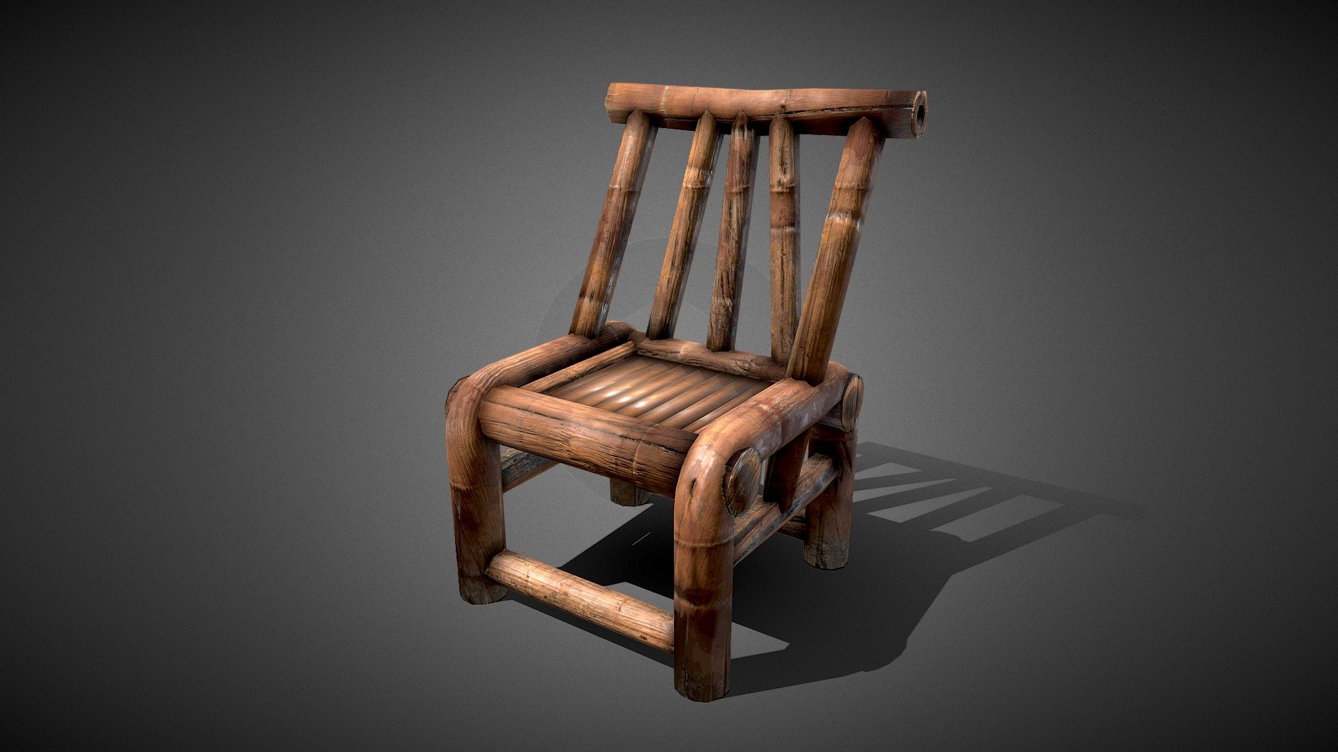 Chinese Bamboo chair 3d model