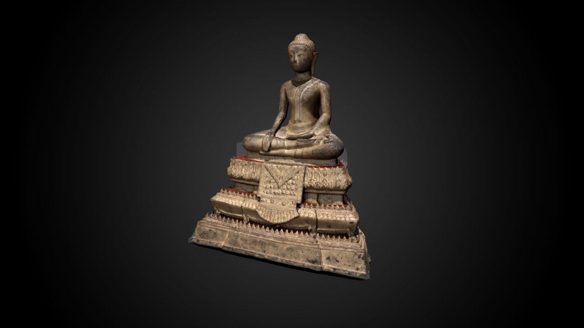 Seated Buddha, date unknown 3d model