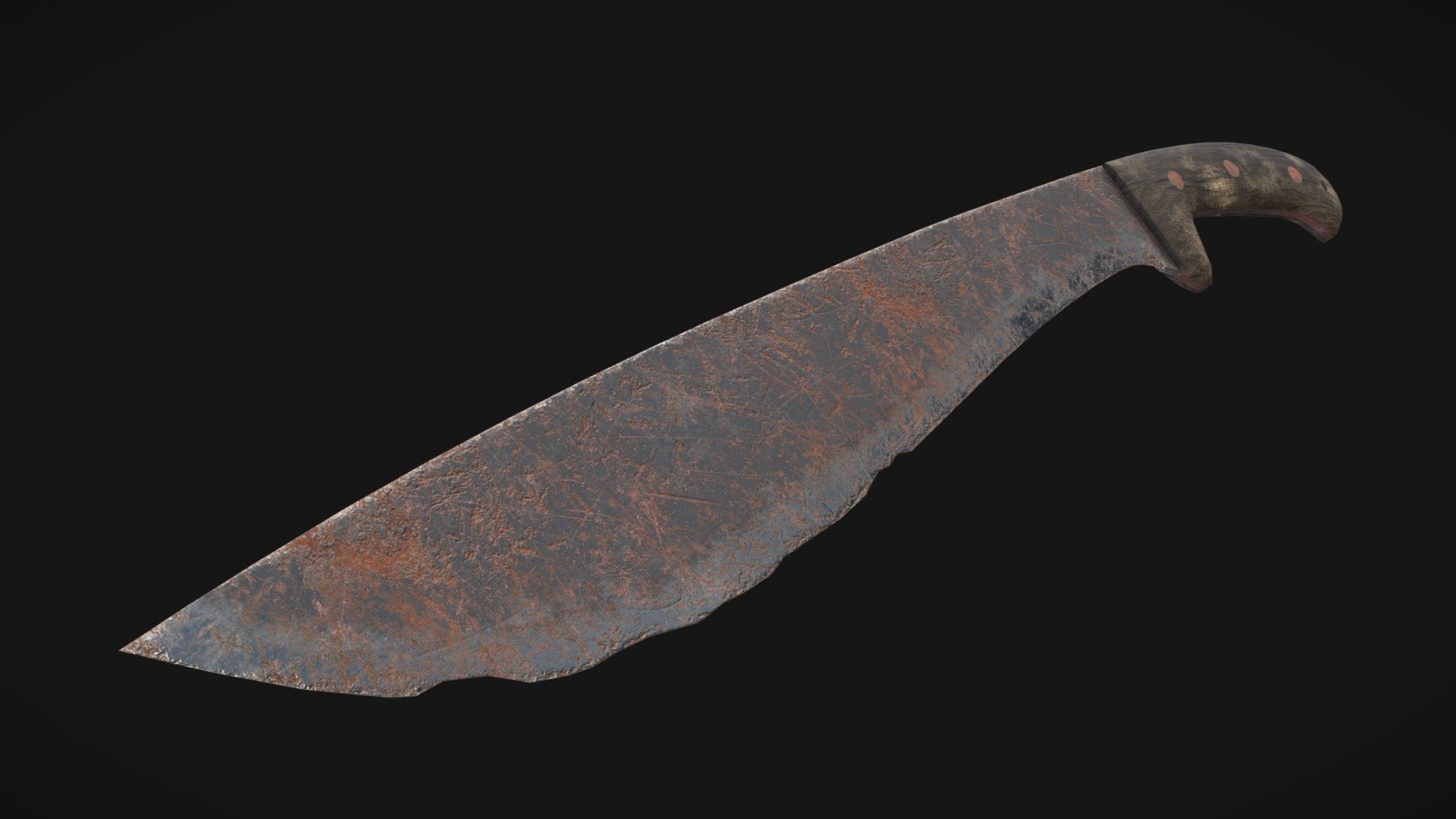 Damaged Machete 3d model