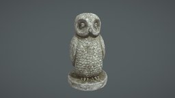 Owl Statue Aquarium Decoration