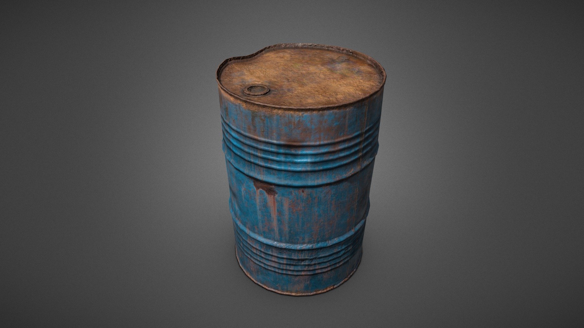 Rusty Barrel Metal 3d model