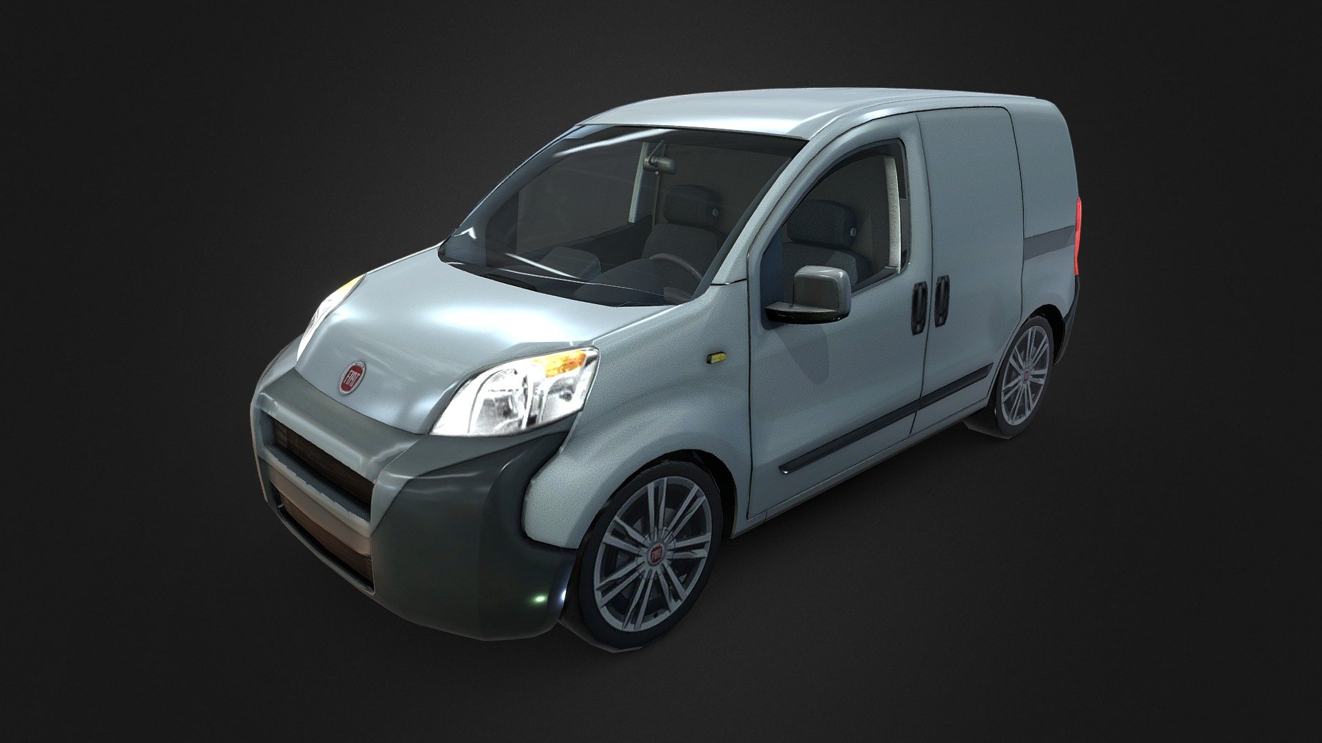 Fiat Fiorino Commercial Van + Interior 3d model