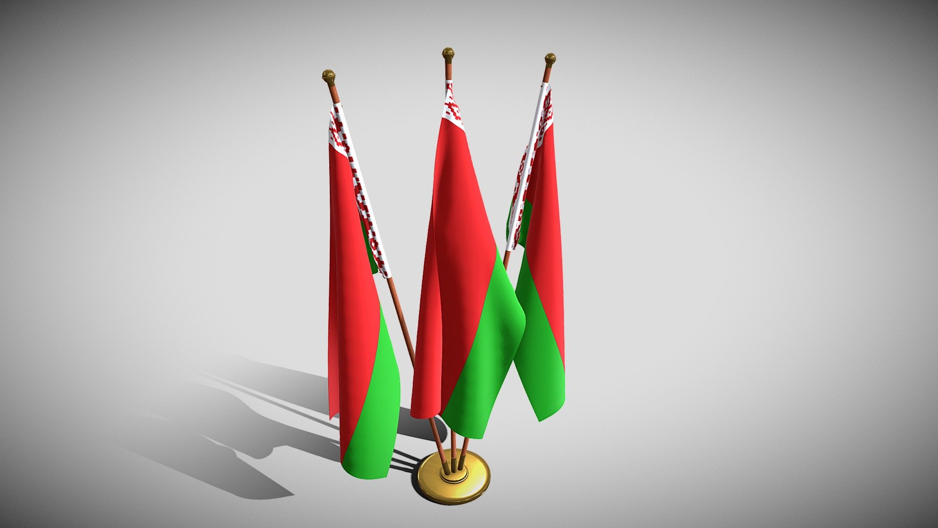 Belarus Flag Pack 3d model