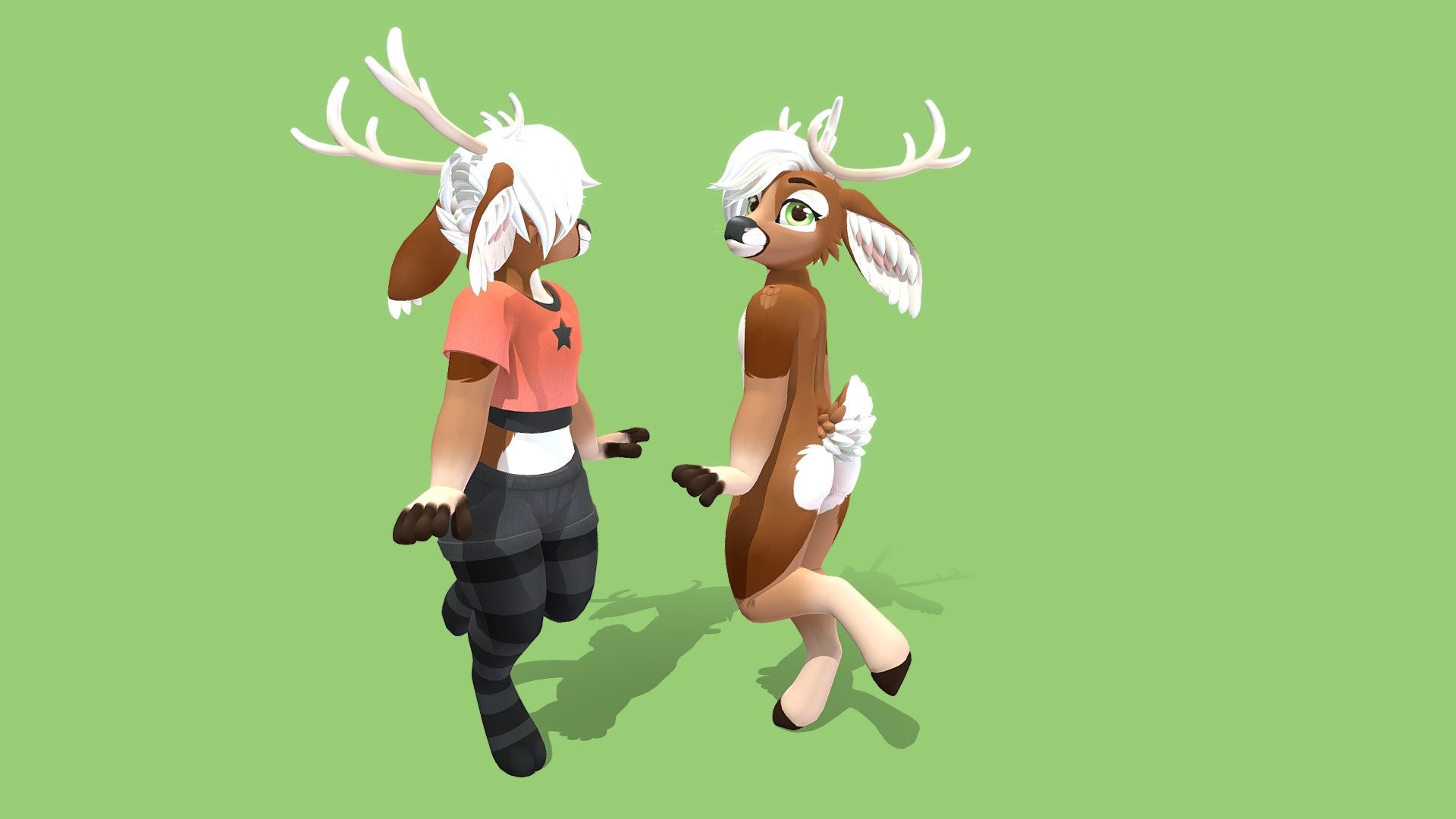 [$] Little Deer VRChat Avatar 3d model