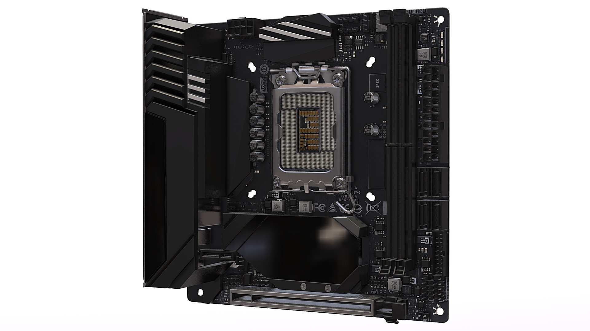 Motherboard miniITX 3d model