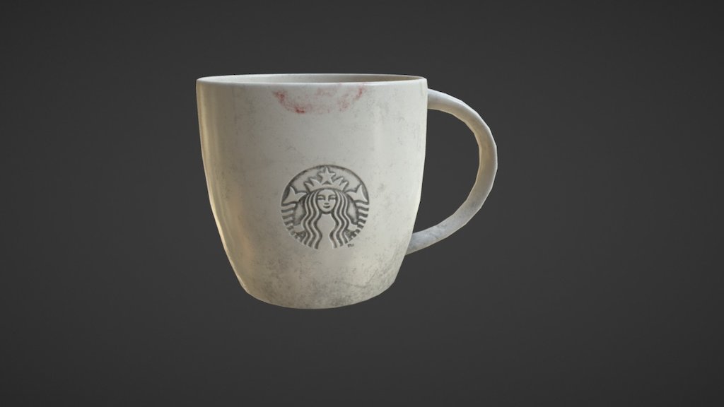 old starbucks mug 3d model