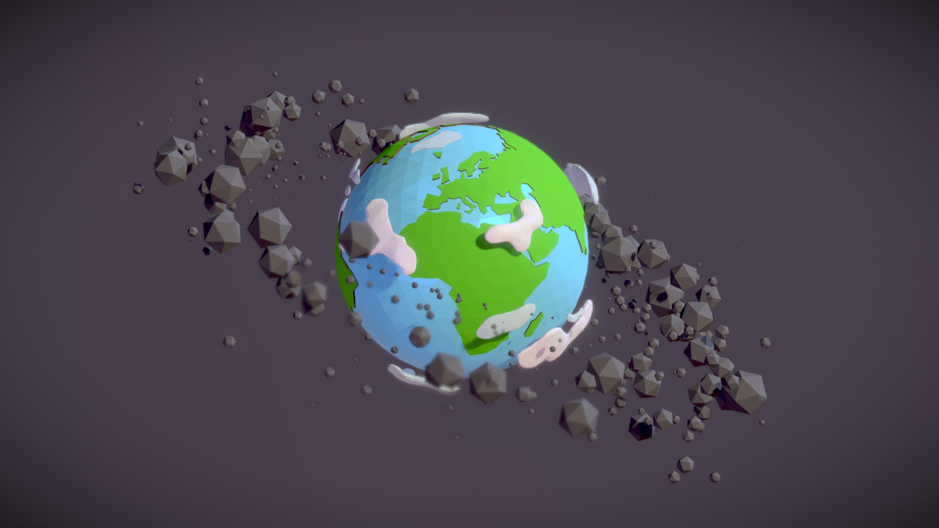 Earth low poly 3d model