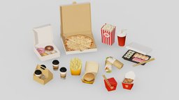 Takeaway Fast Food G43 Low-poly