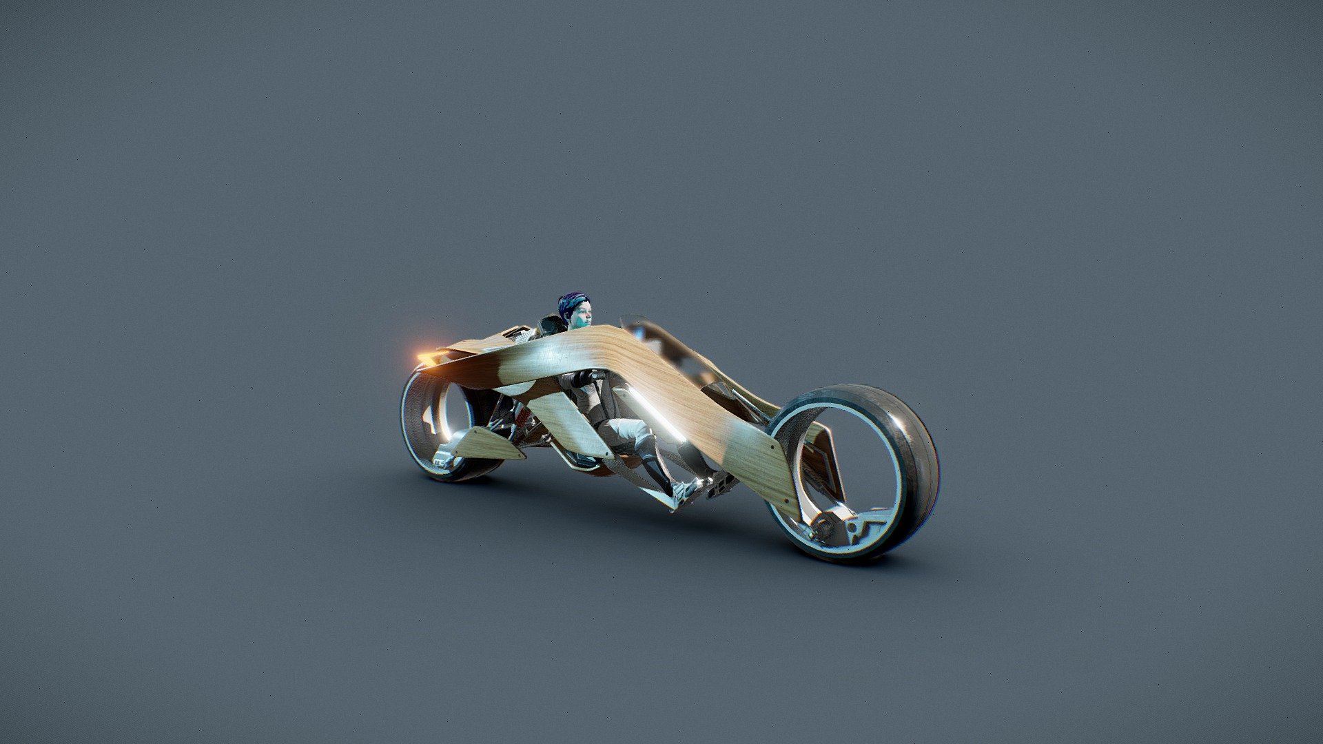 Sci-fi Bike Concept V 3d model