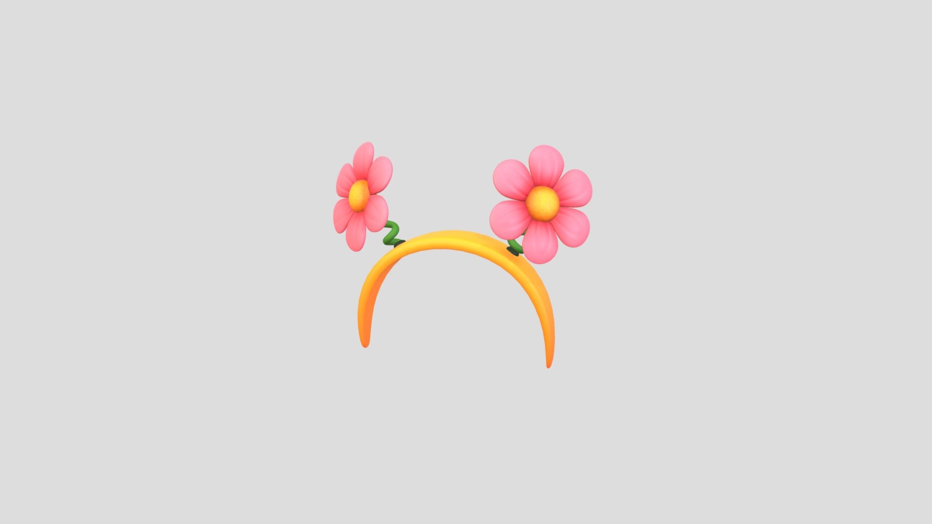 Headband011 Flower Headband 3d model