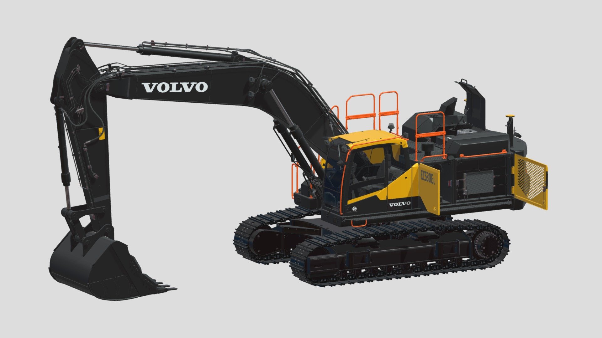 Volvo EC530EL Large Crawler Excavator 3d model