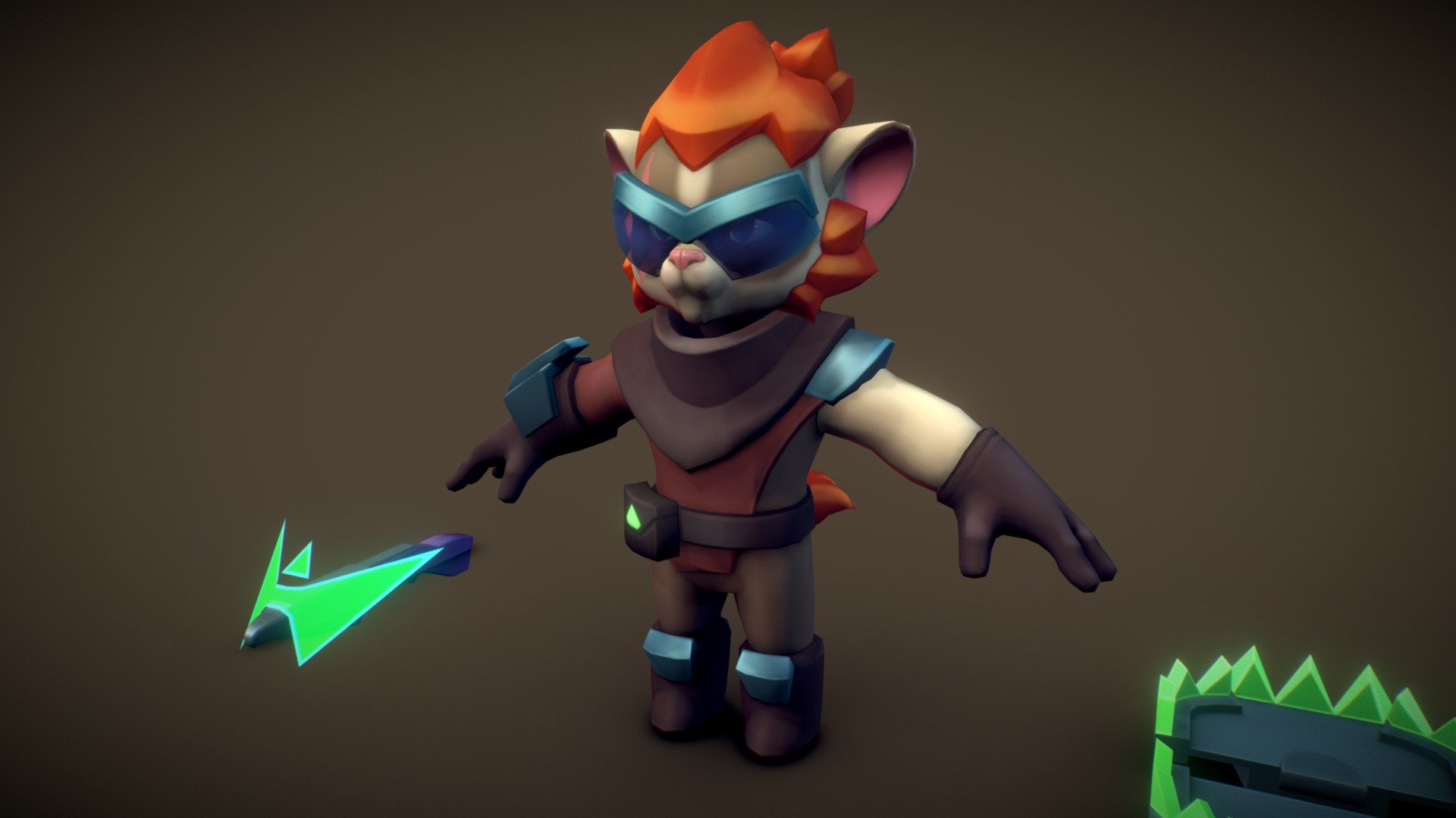 Hunter Cat 3d model