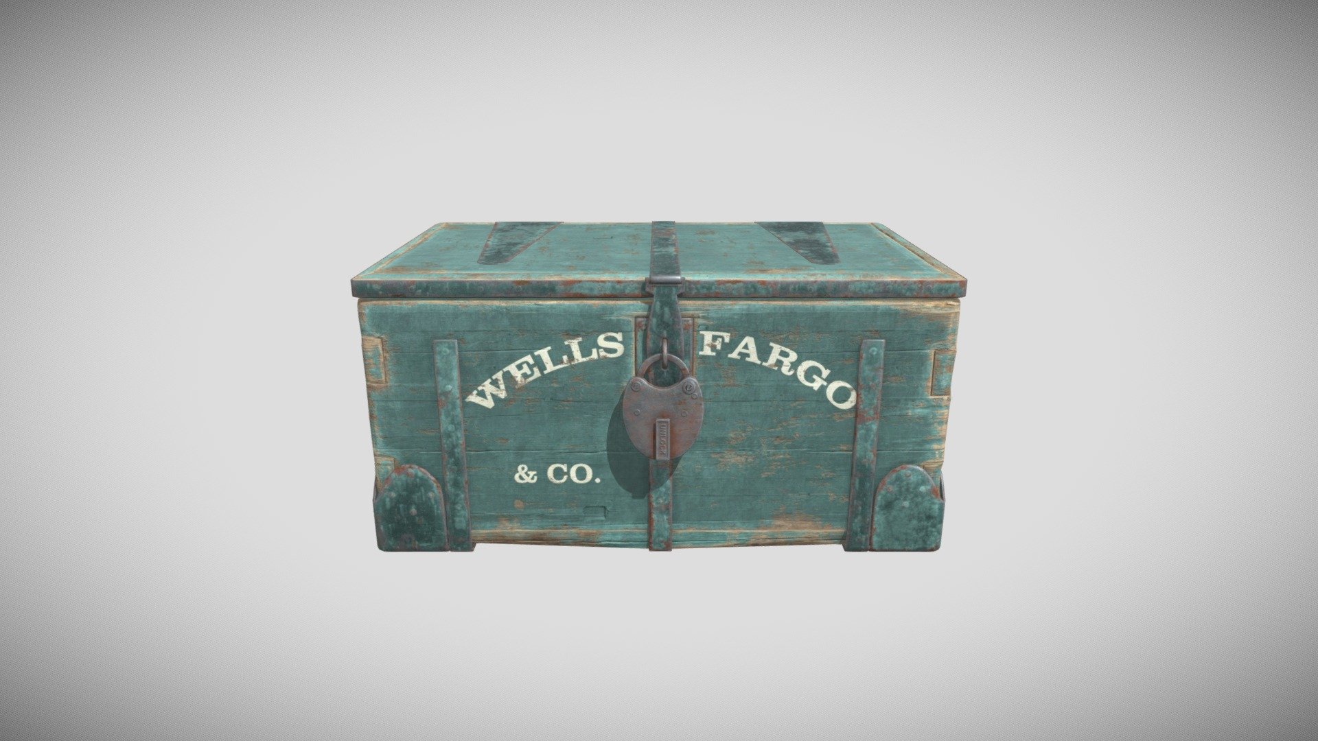 Wooden Trunk 3d model