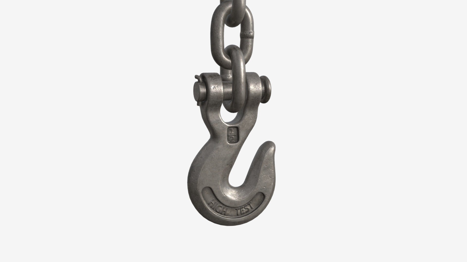 Metal Hook with Chain 3d model