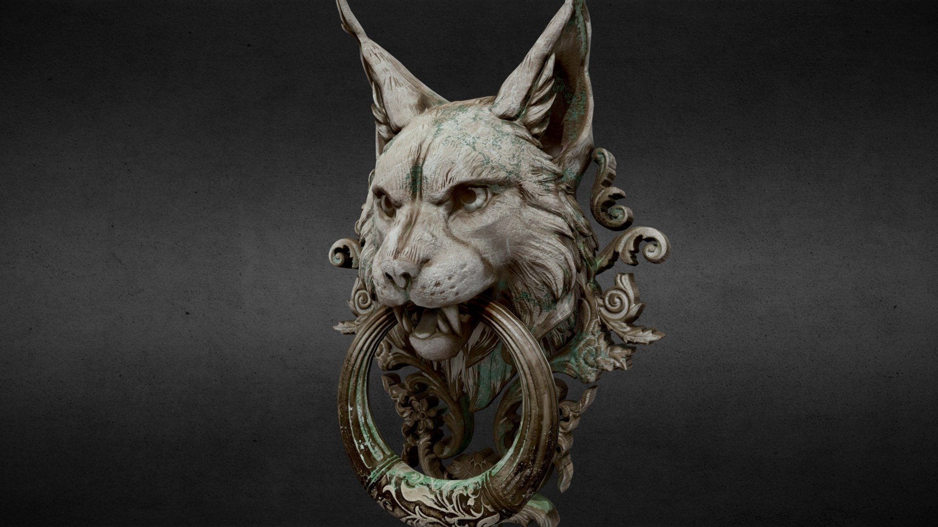 Lynx door knocker 3d model