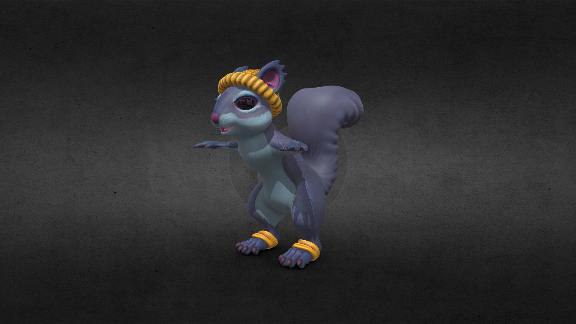 Punk Rock Squirrel 3d model