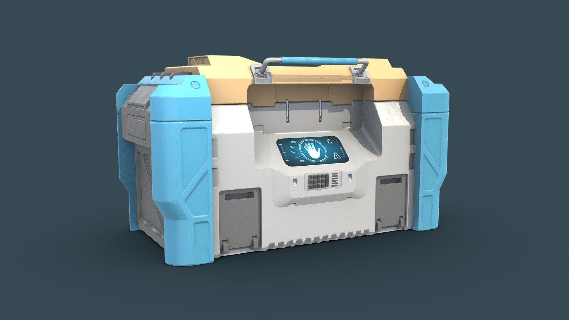 Sci-Fi Secure Container 3d model