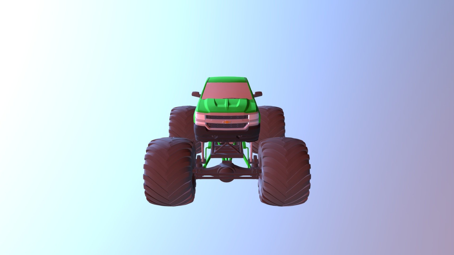 Monster Truck Chevrolet Silverado 3d model