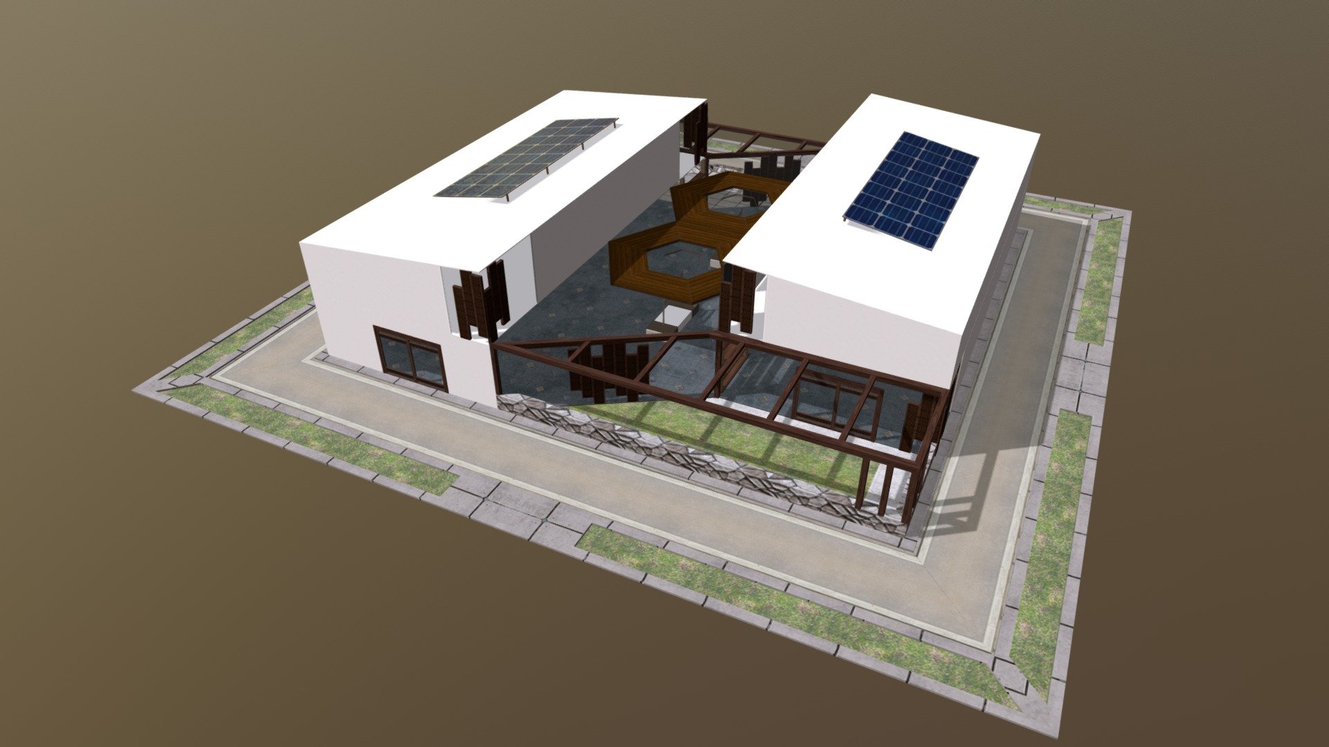 Modern Store/House 3d model