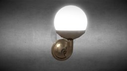 Small Wall Light Fixture 3 PBR Options Textures