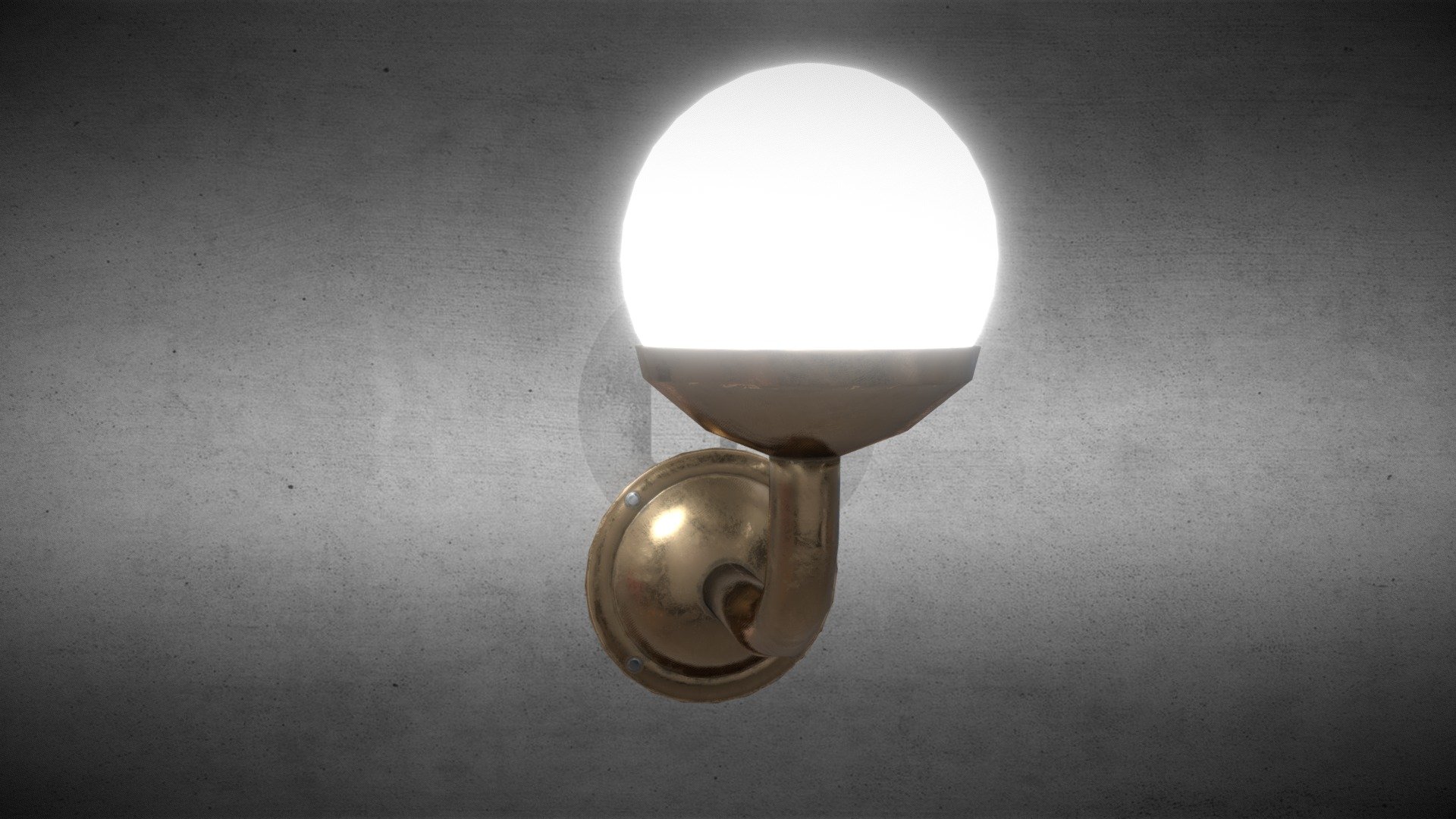 Small Wall Light Fixture 3 PBR Options Textures 3d model