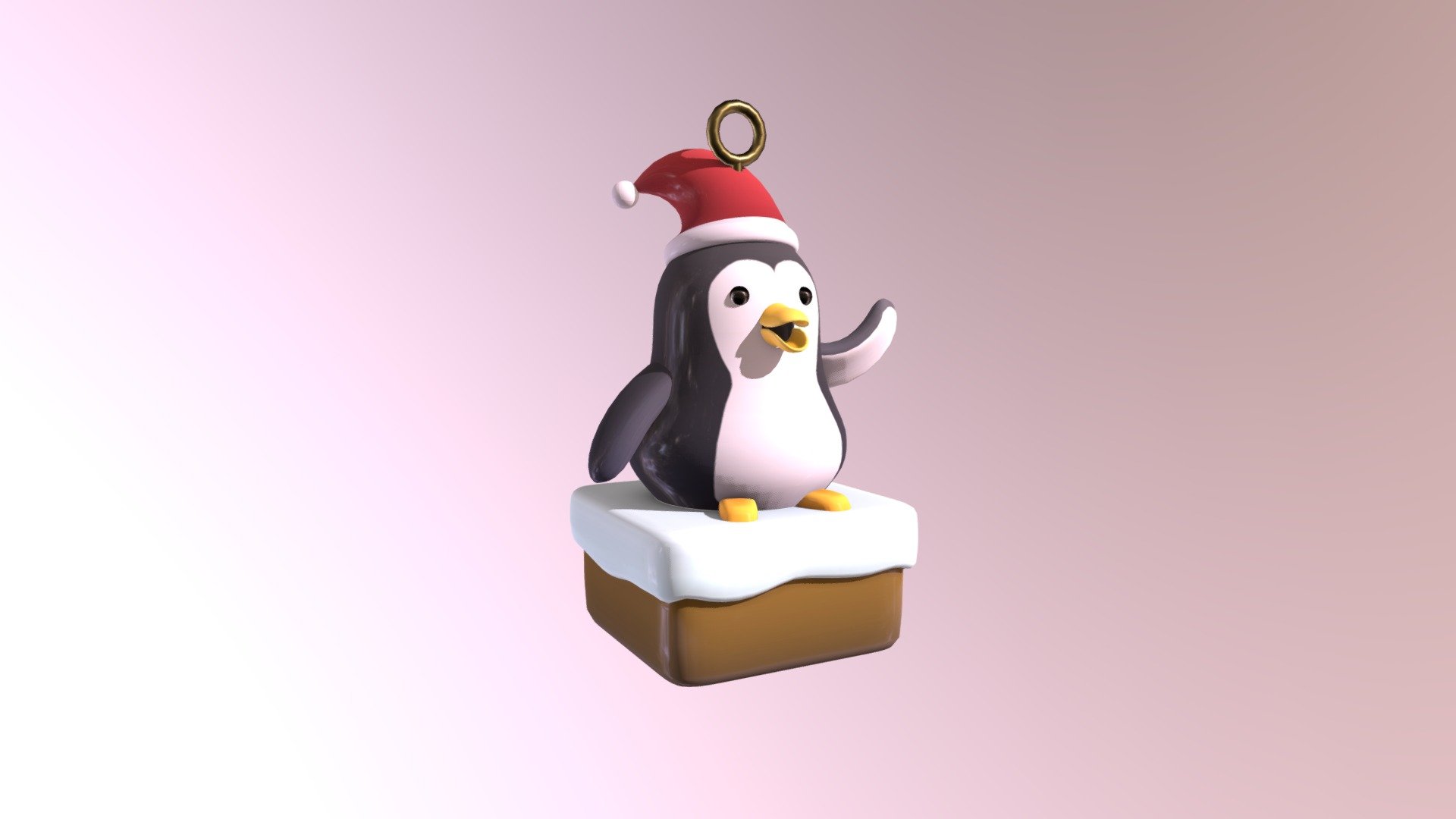 Christmas Penguin 3d model