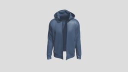 Men Zip-up Hoodie 2 Unzipped