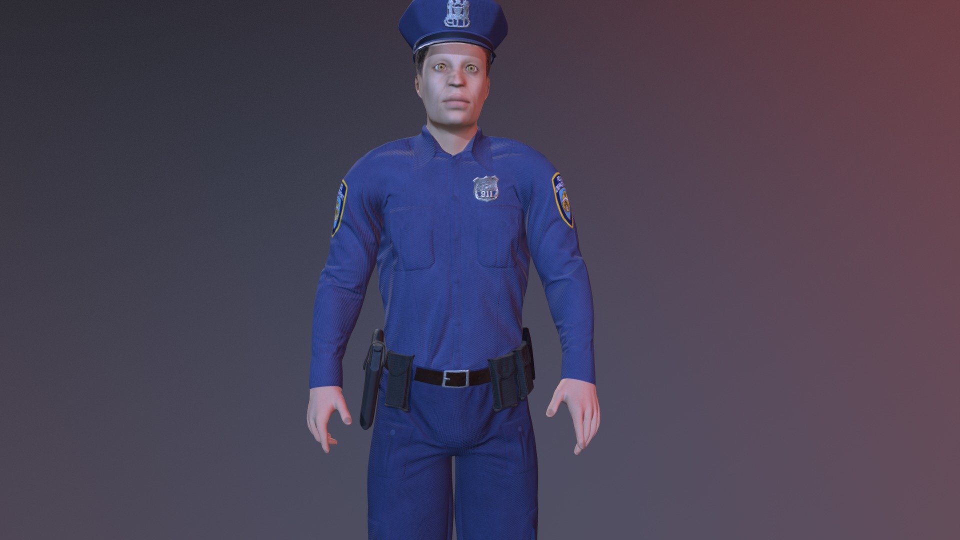 Police officer 3d model