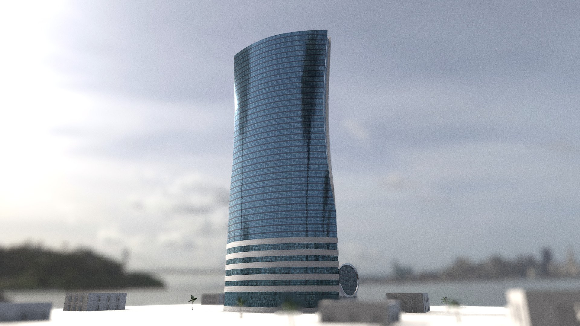 Qatar Navigation Tower 3d model