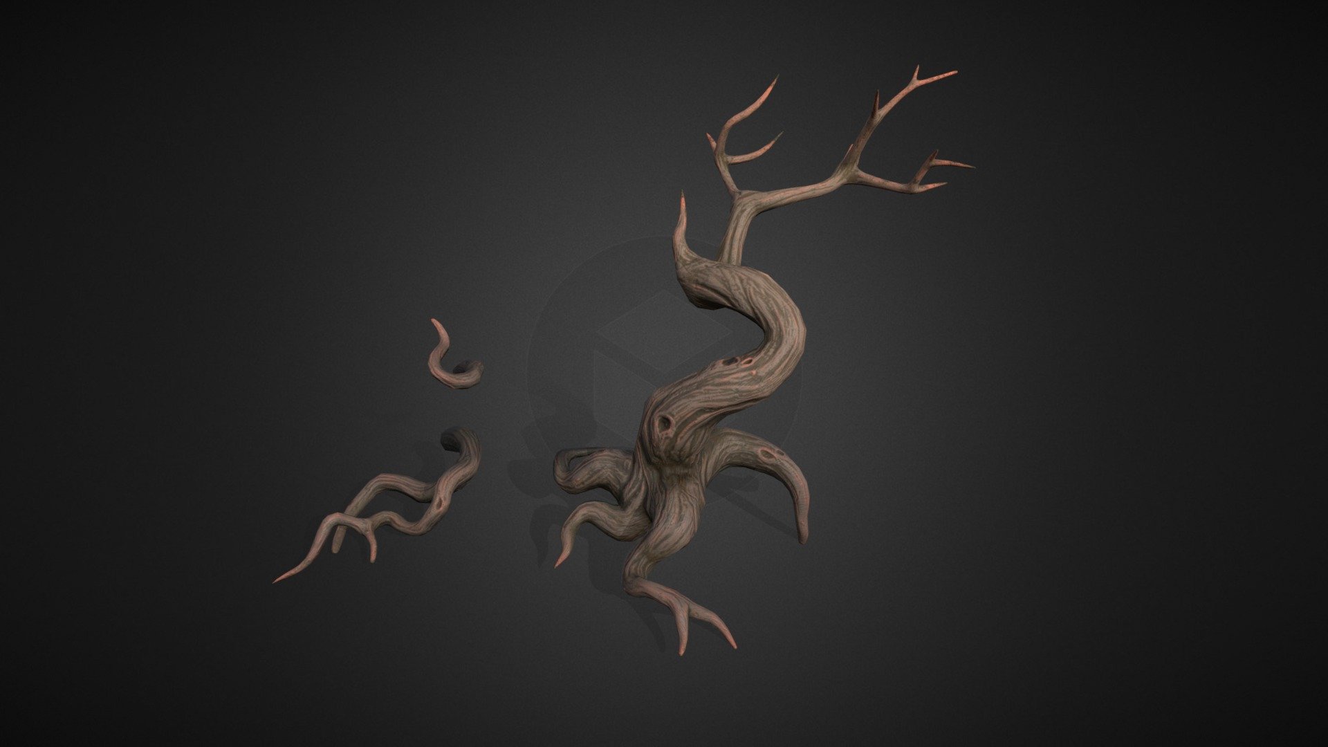 Twisted Tree and Roots 3d model