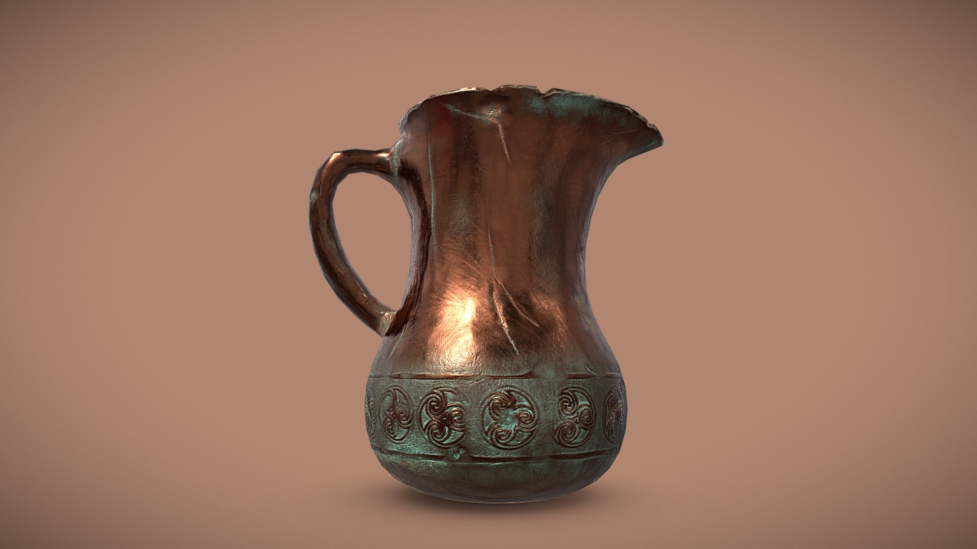 Medieval Copper Jar 3d model