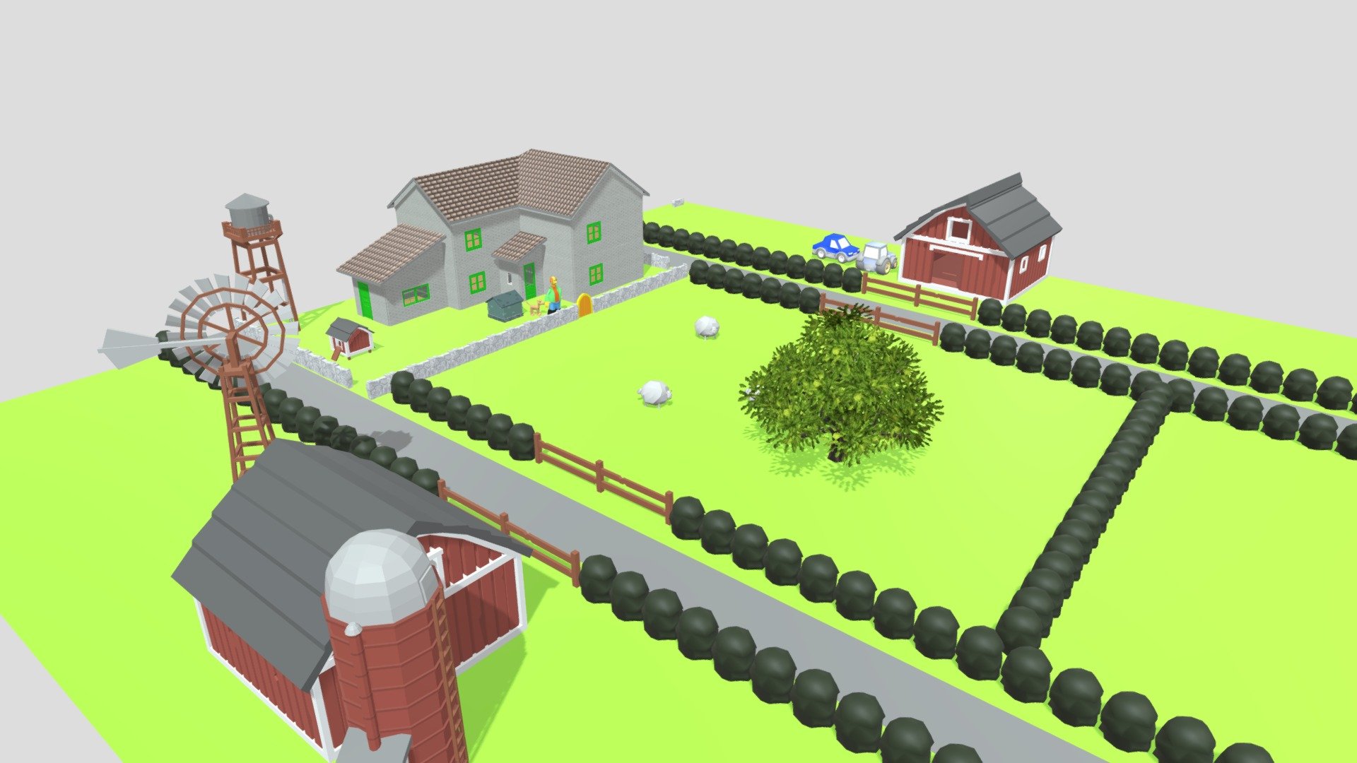 Mossy Bottom Farm Replica 3d model