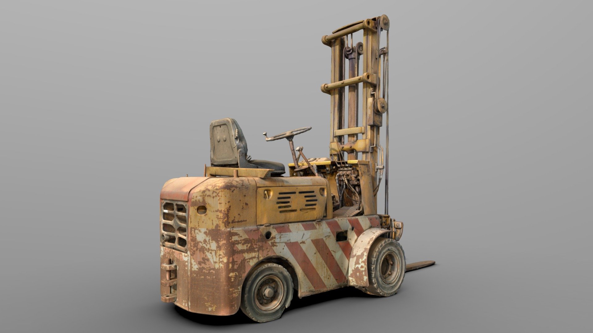 Dusty Fork Lift 3d model