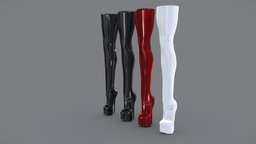 Female High Heel Thigh Boots