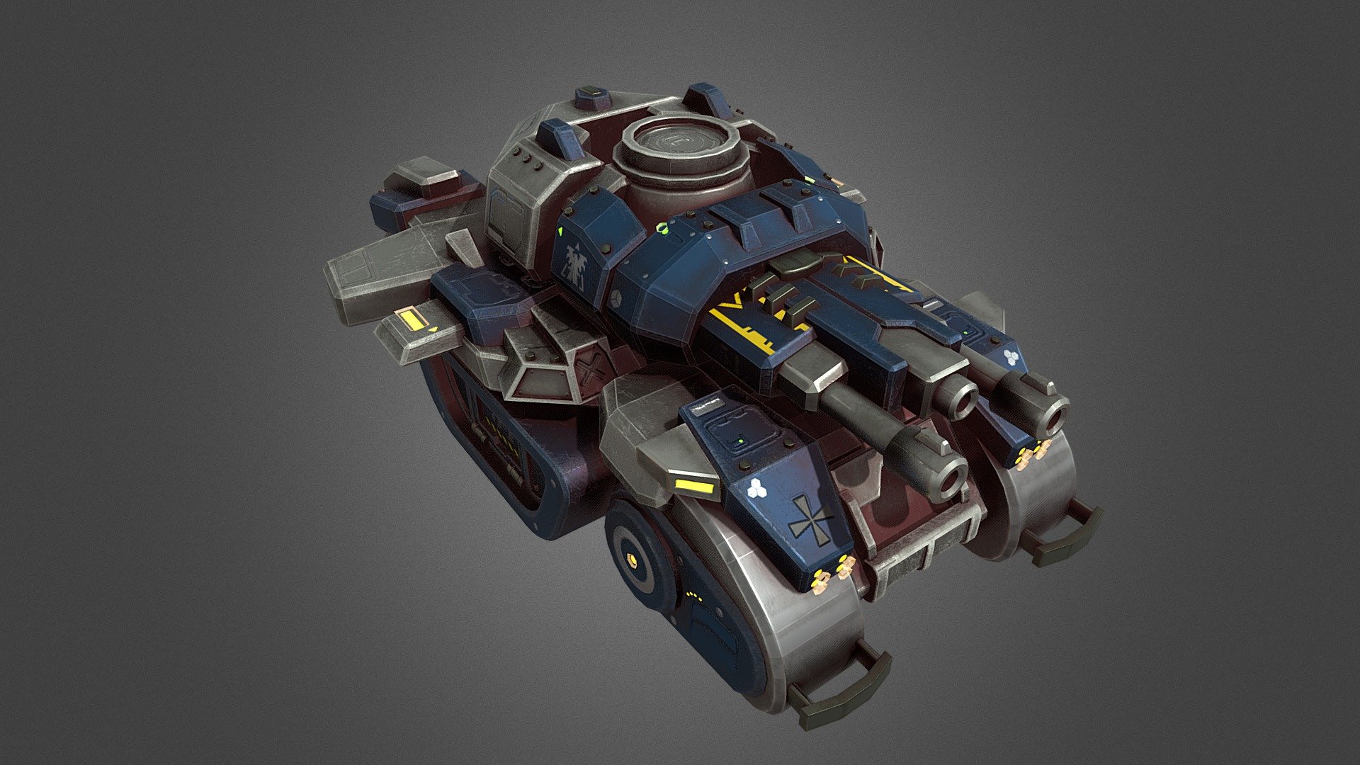 StarCraft Siege Tank 3d model