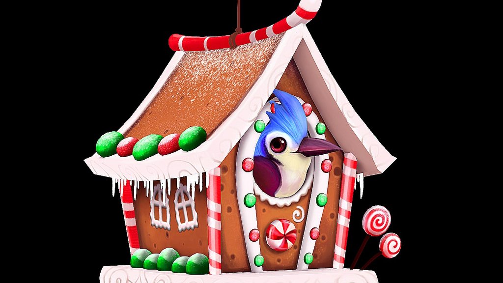 Ginger Bird House 3d model