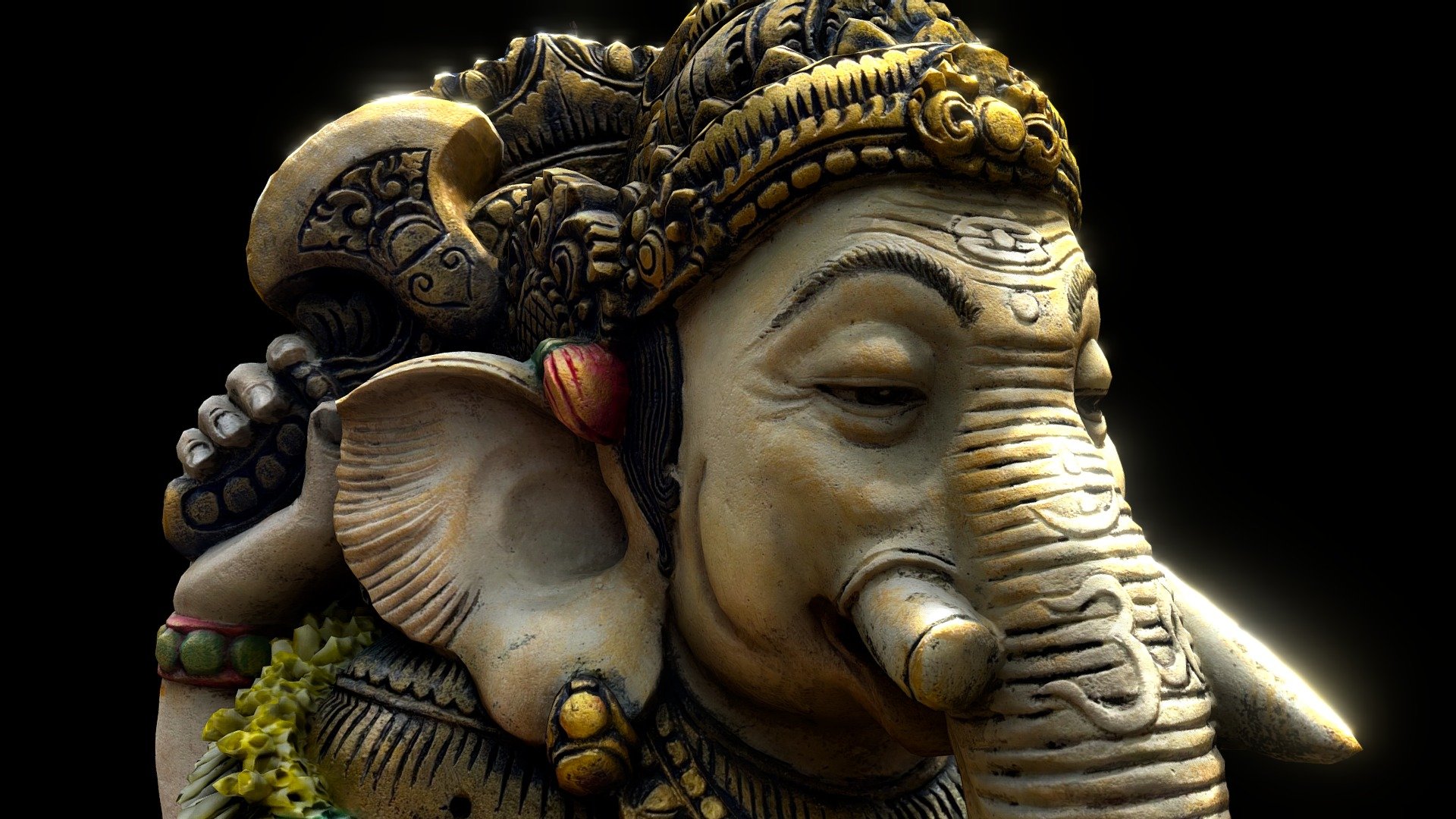 Ganesha (bone) Statue Bali v3 photogrammetry 3d model