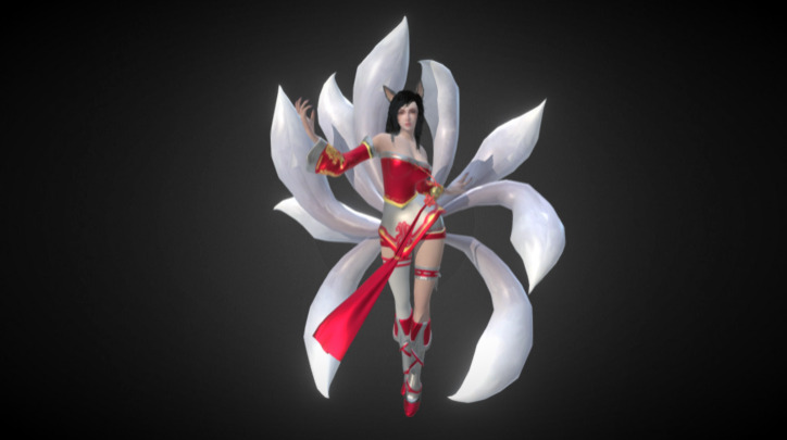 Nine Tailed Fox Ahri 3d model