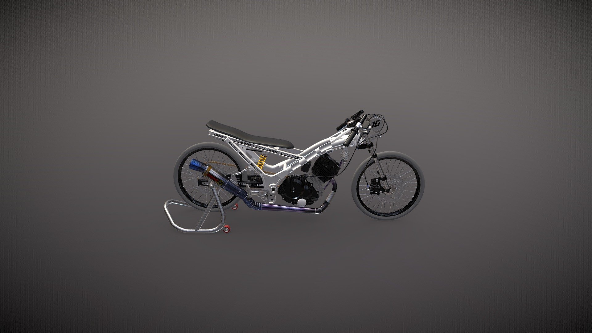 One Garage Drag Bike 3d model