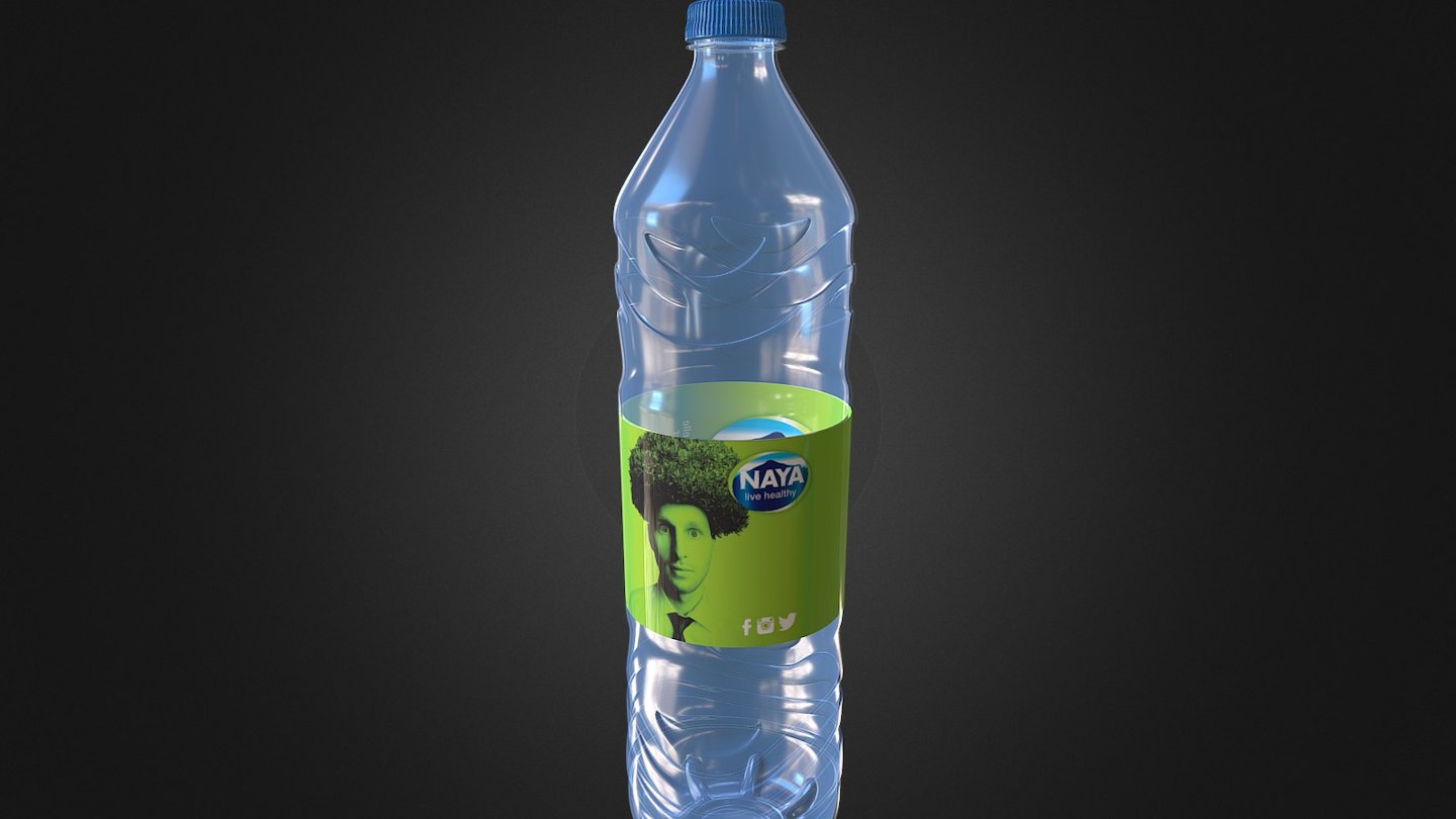 Water Plastic Bottle 3d model