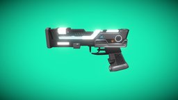 Sci-Fi Light Gun_Low Poly