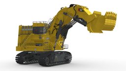 3d Model shovel excavator CAT 6190