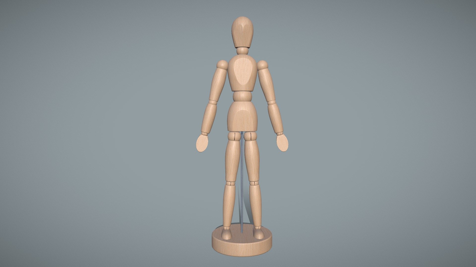 Wooden Mannequin 3d model