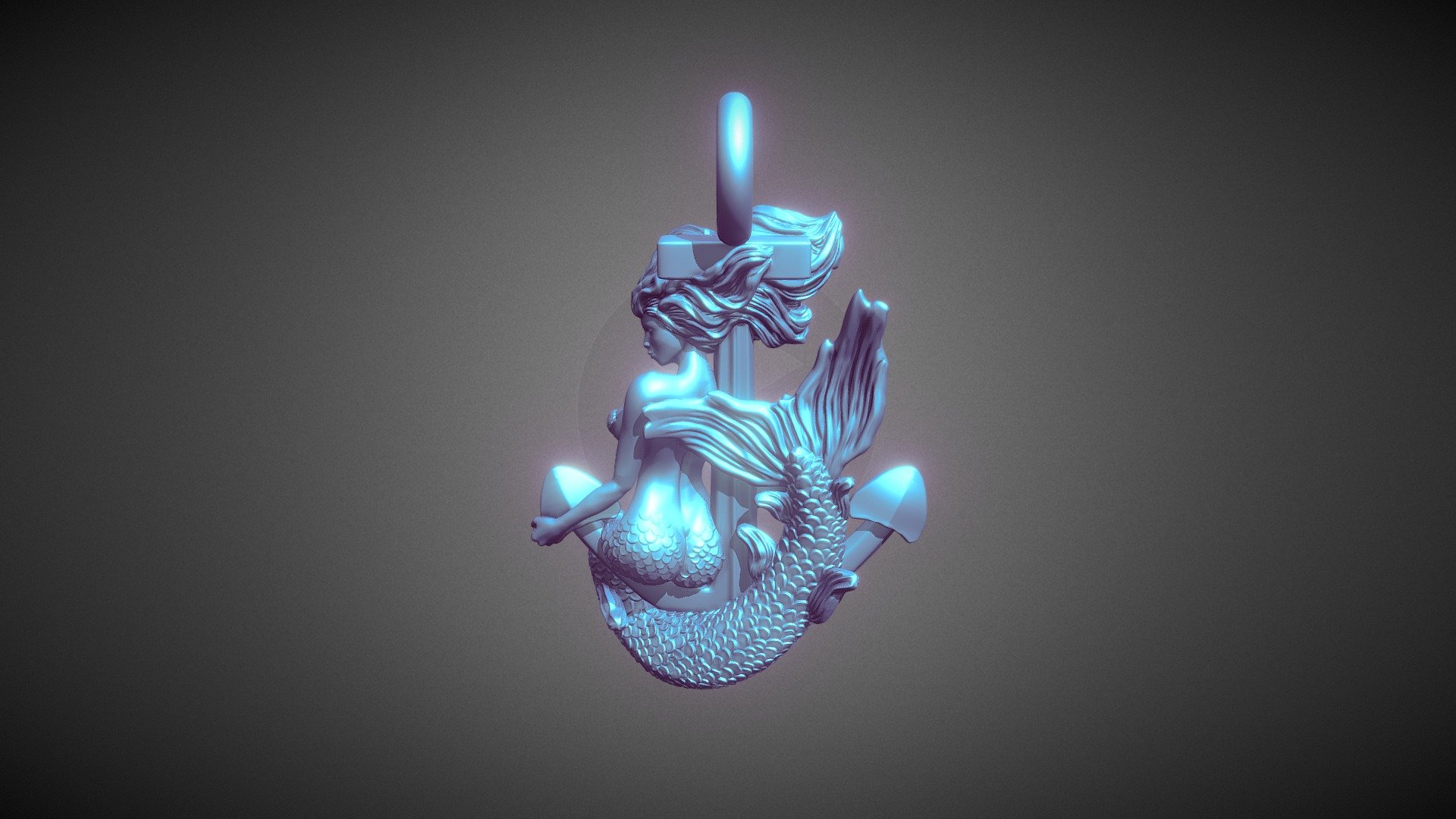 Mermaid Pendant 3d model