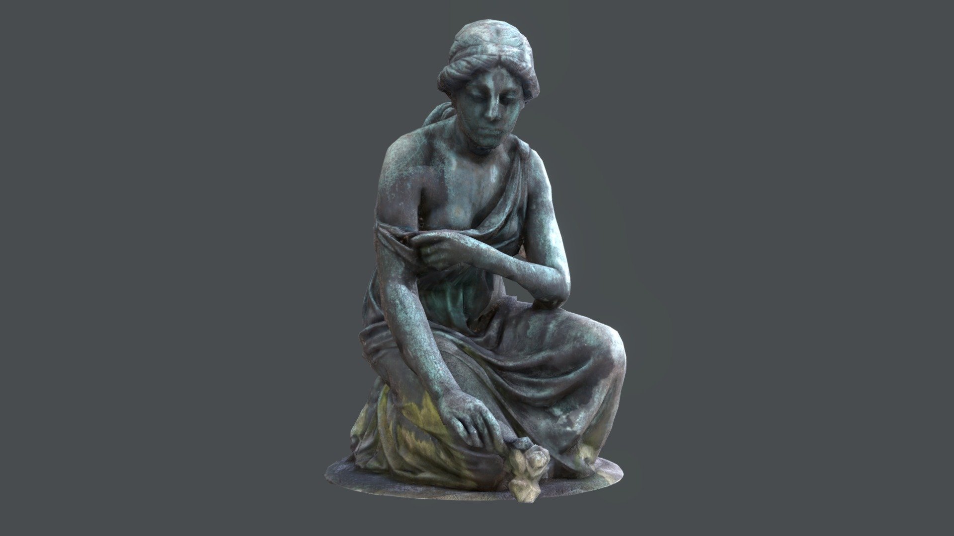 Statue of Grief PBR 3d model